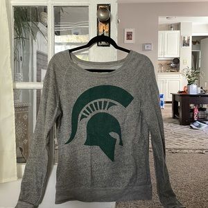 MSU Michigan State gray sweatshirt